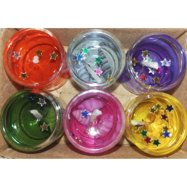 Jelly Candle Multi Color (6 Piece)