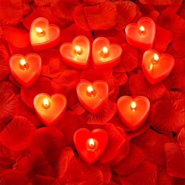 Heart Shaped Love Candle -10 PCS For Home Decoration