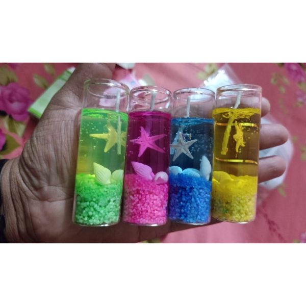 Glass Cup Jelly Wax Candle-Multicolor (3 Pcs Combo Set)