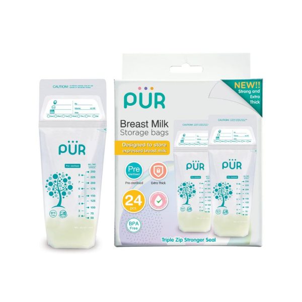 PUR Breast Milk Storage Bags – 24 Bags