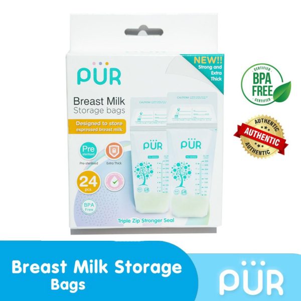 PUR Breast Milk Storage Bags – 24 Bags