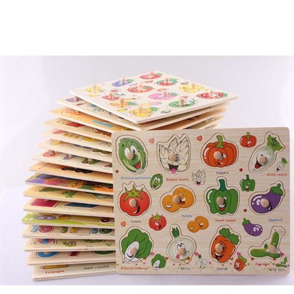 Wooden Vegetables and Fruits Puzzle