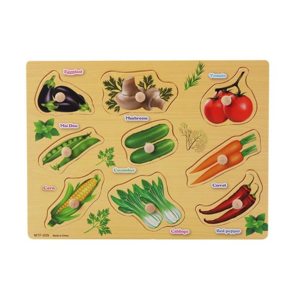 Wooden Vegetables and Fruits Puzzle