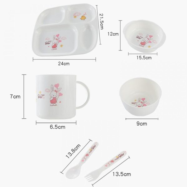 6 Pcs Baby Feeding Tableware Set